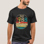 Camiseta Vintage 1988 Made In 1988 34Th Birthday Funny 34 Y<br><div class="desc">Vintage 1988 limited edition 34th birthday gifts for men women, retro 34th birthday decorations, 34th birthday gifts, 34 years old birthday gifts, 34 year old birthday party decorations. Awesome since 1988. Celebrate 34th birthday party with this tees. Great for any 1988 birthday party decoration or celebrations for mom, dad, mommy,...</div>