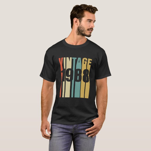 Camiseta Vintage 1988 retro (Anverso completo)