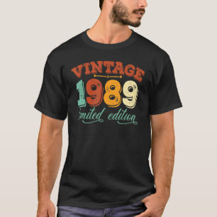 Camiseta Vintage 1989 33º premio de cumpleaños Hombres Muje