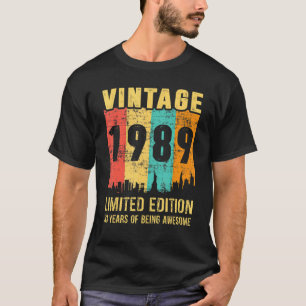 Camiseta Vintage 1989 33 años 33 años cumpleaños