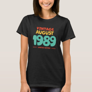 Camiseta Vintage 1989 August Legend Nacido En Agosto De 198