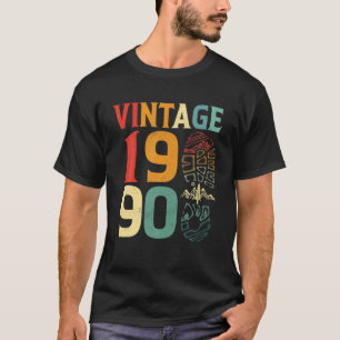 Camiseta Vintage 1990 Camping de cumpleaños de 32 años L