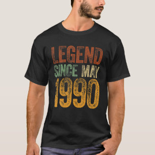 Camiseta Vintage 1990 Cumpleaños Puede Nacer Leyenda Desde