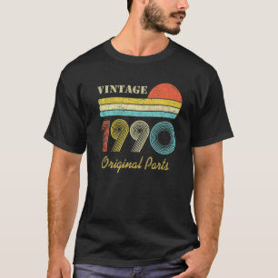 Camiseta Vintage 1990 Hecho en 1990 30º cumpleaños 30 años 