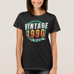 Camiseta Vintage 1990 para hombres mujeres 33 años 33 años