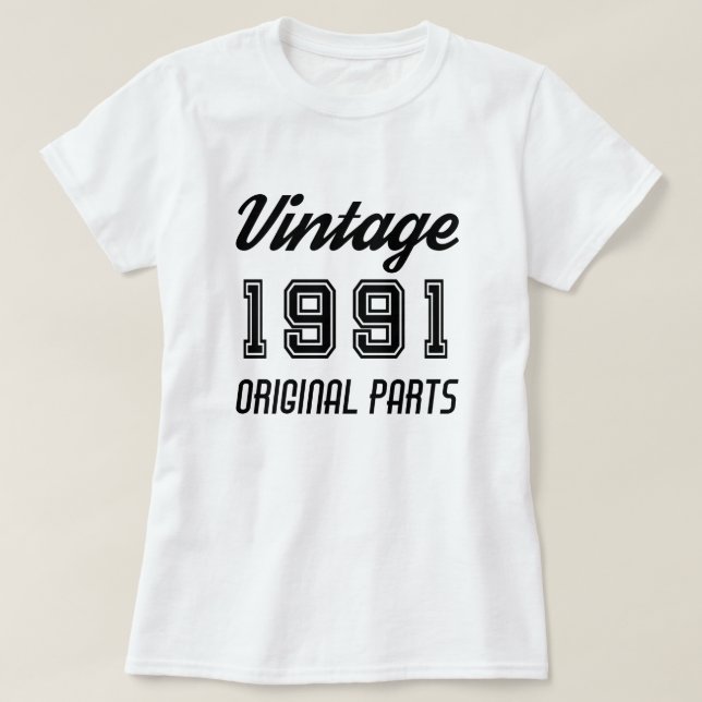 Camiseta Vintage 1991 (Diseño del anverso)
