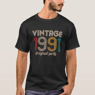 Camiseta Vintage 1991 31st Birthday Gifts retro 31 años