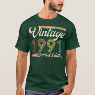 Camiseta Vintage 1991 Edición Limitada 32 años de edad Cump