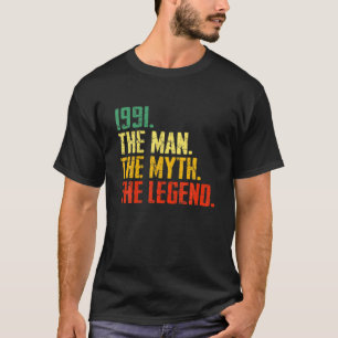 Camiseta Vintage 1991 Retro 30 Años 30 Años