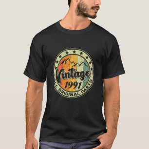 Camiseta Vintage 1991 Retro 30 años 30 cumpleaños
