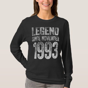 Camiseta Vintage 1993 Cumpleaños Leyenda Nacida desde