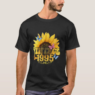 Camiseta Vintage 1995 Sunflower Floral Butterfly Funny 30