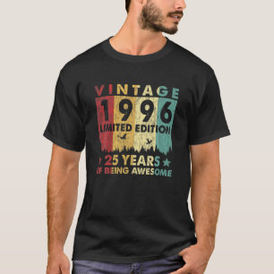 Camiseta Vintage 1996 25º Cumpleaños 25 Años Para Hombres D