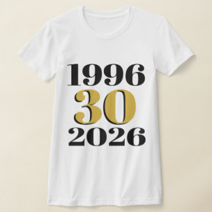 Camiseta Vintage 1996 Milestone 30 Cumpleaños