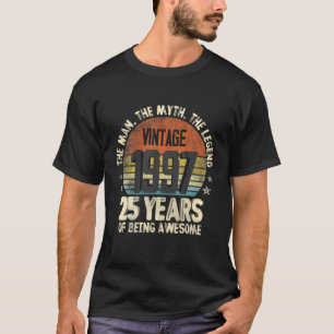 Camiseta Vintage 1997 25º Cumpleaños 25 Años De Ser