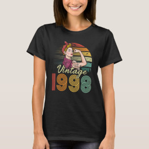 Camiseta Vintage 1998 1998 24º cumpleaños 24 años