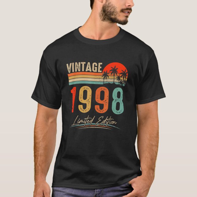 Camiseta Vintage 1998 24º cumpleaños 24 años (Anverso)