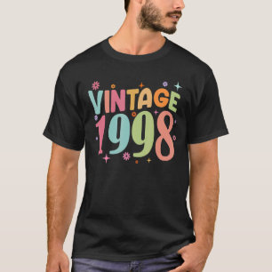 Camiseta Vintage 1998 24 años Groovy