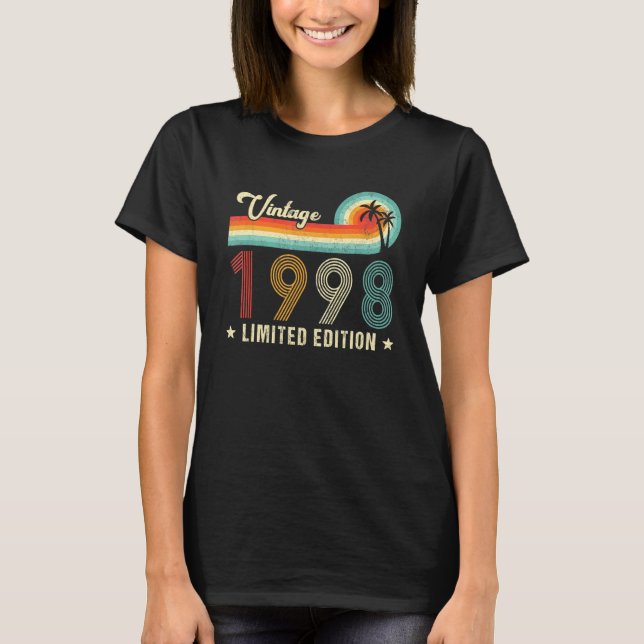 Camiseta Vintage 1998 24th Birthday Men (Anverso)