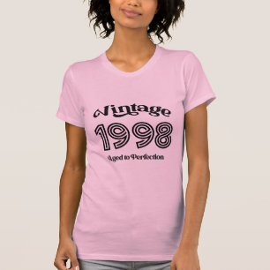 Camiseta Vintage 1998 Cumpleaños, edad a perfección