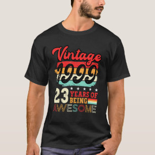 Camiseta Vintage 1999 23th Birthday Legend Bday 23 Year Ol