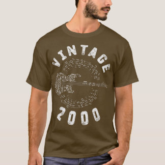 Camiseta Vintage 2000 Birthday Limited Edition Guitar Music