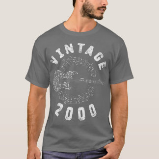 Camiseta Vintage 2000 Birthday Limited Edition Guitar Music