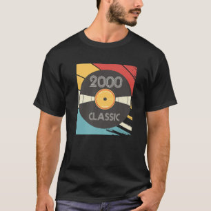 Camiseta Vintage 2000 Clásico de Grabación de Vinilo Año Re