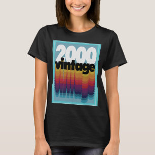 Camiseta Vintage 2000 Classic Colorful Birthday and Special