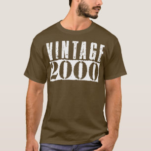 Camiseta Vintage 2000 Vintage White Text