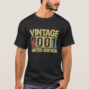 Camiseta Vintage 2001 Bday 21 años Funny