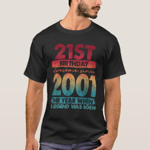 Camiseta Vintage 2001 Limited Edition 2001 21 años 21s