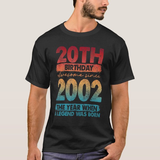 Camiseta Vintage 2002 2002 20 años 20 años (Anverso)
