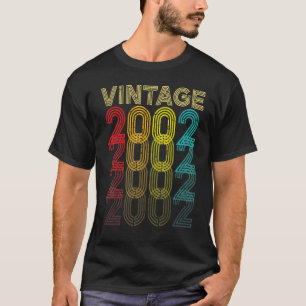 Camiseta Vintage 2002 20 Años Hombres y Mujeres 20º Bir