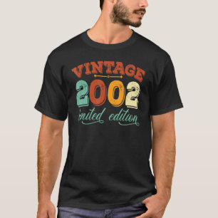 Camiseta Vintage 2002 20th Birthday Award Mujeres 20 años