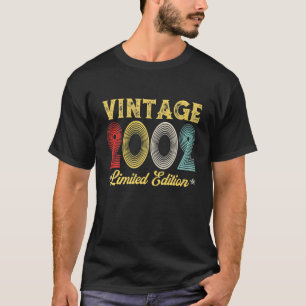 Camiseta Vintage 2002 20th Birthday Decorations Hombres Muj