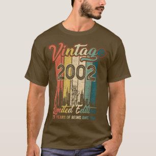 Camiseta Vintage 2002 20th Birthday Gifts 20 Year Of Being