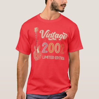 Camiseta Vintage 2002 Guitar lovers 20th Birthday Electric