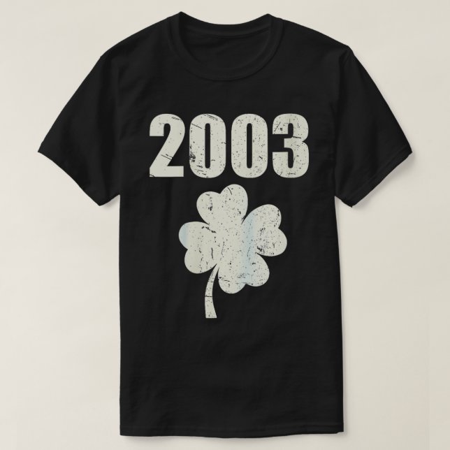Camiseta Vintage 2003 21º cumpleaños Saint Patricks D (Diseño del anverso)