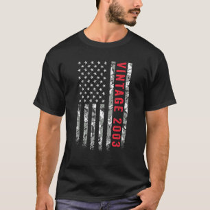 Camiseta Vintage 2003 American Flag Camo 19 años
