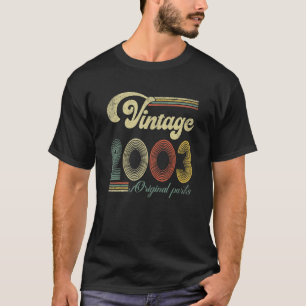 Camiseta Vintage 2003 Birthday Retro 20th All Original Part