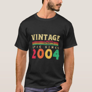 Camiseta Vintage 2004, 18 Años, Edición Limitada