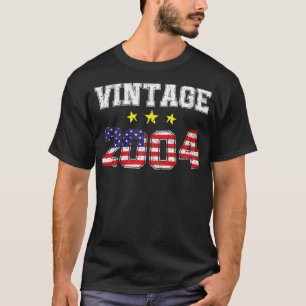 Camiseta Vintage 2004 Bandera estadounidense de 20 años Cum