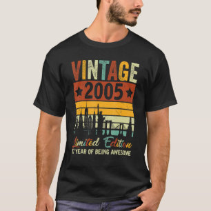 Camiseta Vintage 2005 17 años 17 años cumpleaños