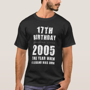 Camiseta Vintage 2005 2005 17 años 17º cumpleaños