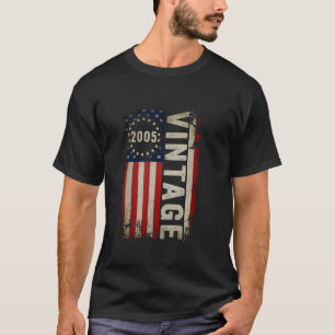 Camiseta Vintage 2005 20th Birthday Gifts Amer de 20 años