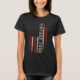 Camiseta Vintage 2006 19th Birthday American Flag 19 años