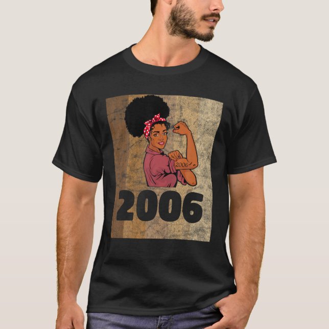 Camiseta Vintage 2006 Edición Limitada 17º Cumpleaños Afro  (Anverso)