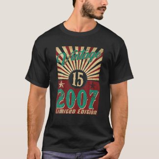 Camiseta Vintage 2007, 15 Años, Edición Limitada
