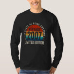 Camiseta Vintage 2007 edición limitada 18th Birthday Gift 1<br><div class="desc">Vintage 2007 Edición Limitada 18º regalo de cumpleaños 18 años</div>